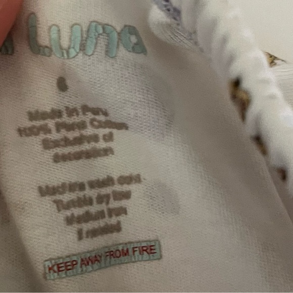 La Luna LSU Tigers Pima Cotton Pajamas Size 6 - Picture 4 of 5